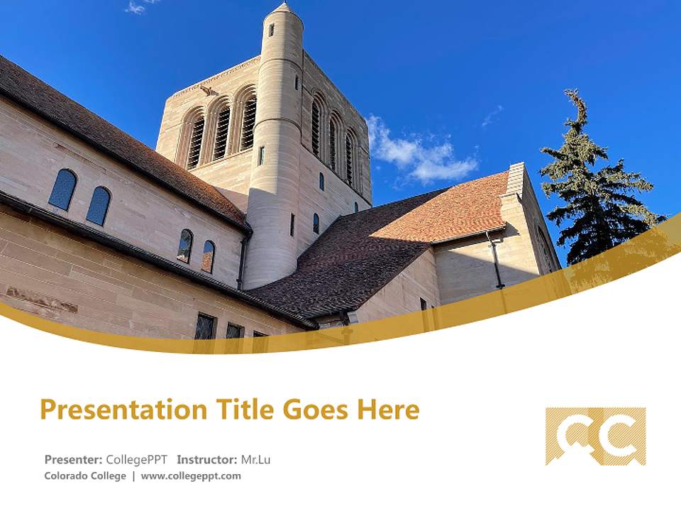 Colorado College Course/Courseware Creation PPT Template4:3 ratio PPT effect preview image5