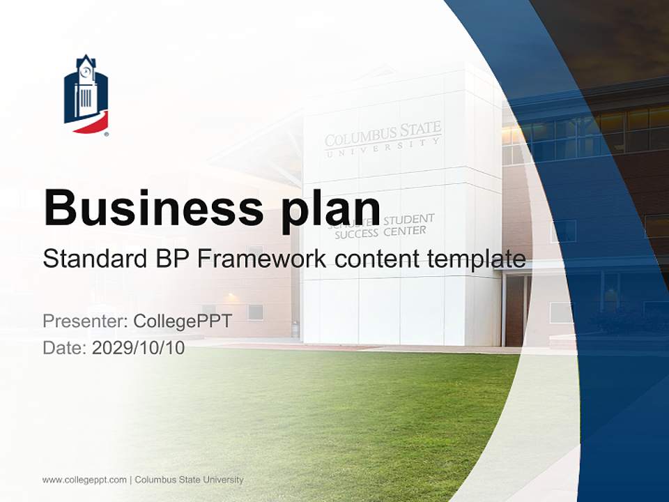 Columbus State University Competition/Entrepreneurship Contest PPT Template4:3 ratio PPT effect preview image9