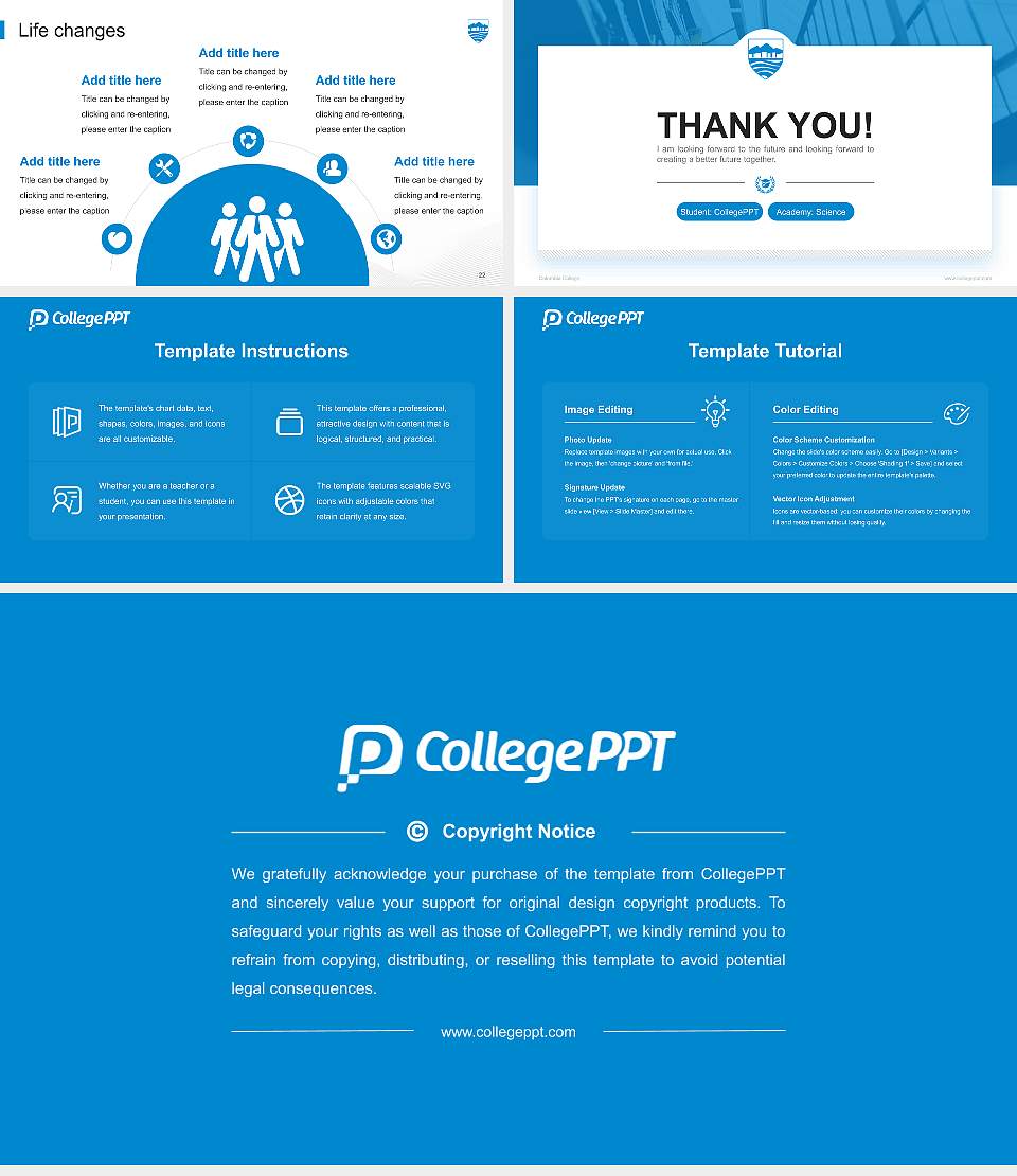 Columbia College National Scholarship Defense PPT Template16:9 ratio PPT effect preview image4