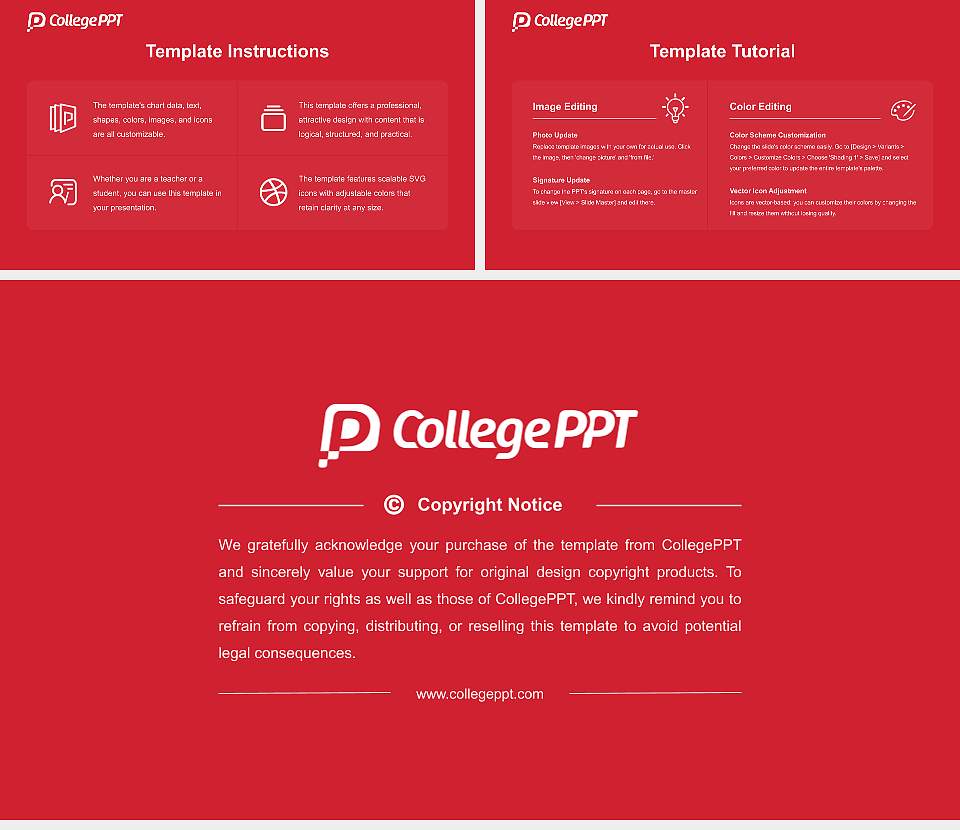 Columbus College of Art and Design Course/Courseware Creation PPT Template16:9 ratio PPT effect preview image5