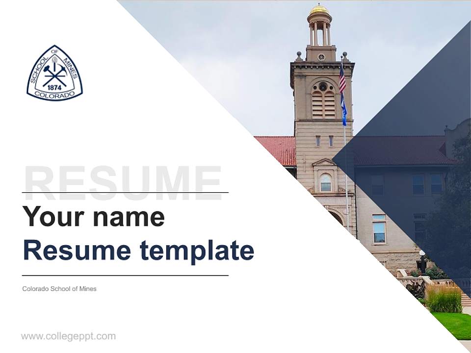 Colorado School of Mines Resume PPT Template4:3 ratio PPT effect preview image5