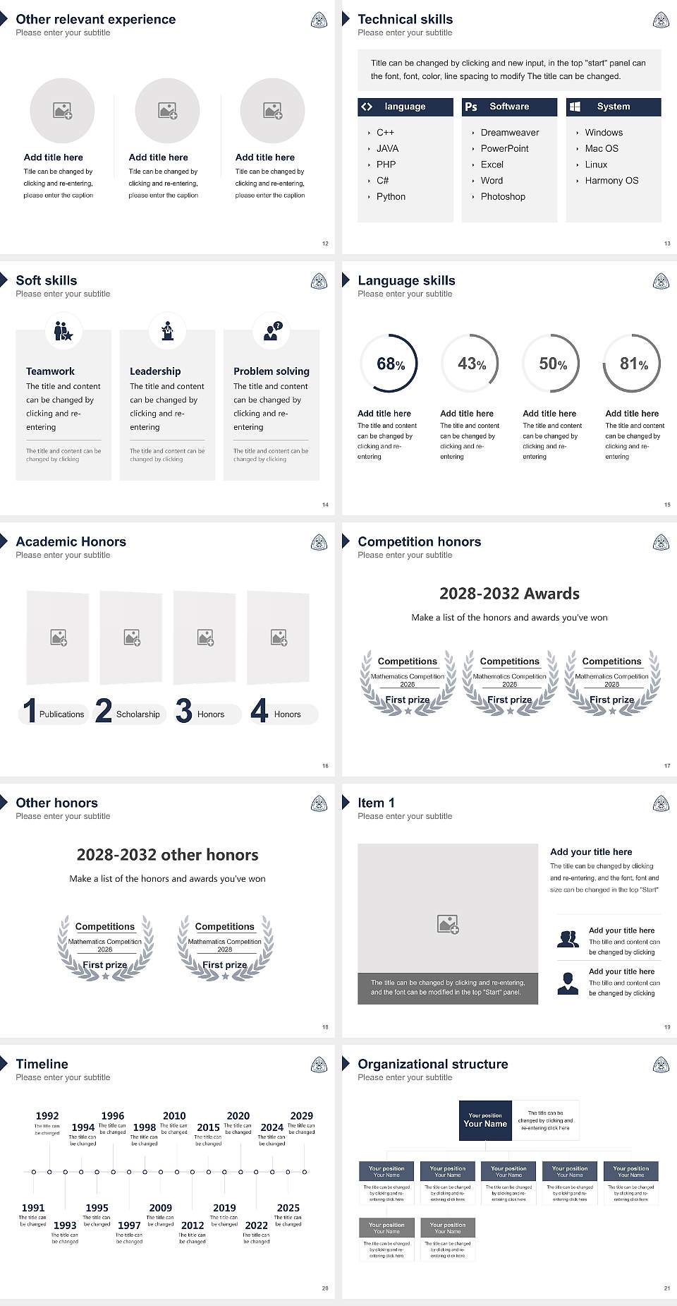 Colorado School of Mines Resume PPT Template4:3 ratio PPT effect preview image3
