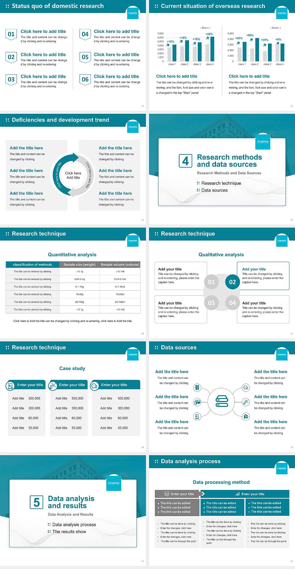 Columbia College Chicago Graduation Thesis Defense PPT Template4:3 ratio PPT effect preview image4