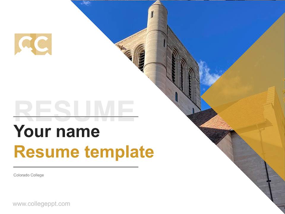 Colorado College Resume PPT Template4:3 ratio PPT effect preview image5