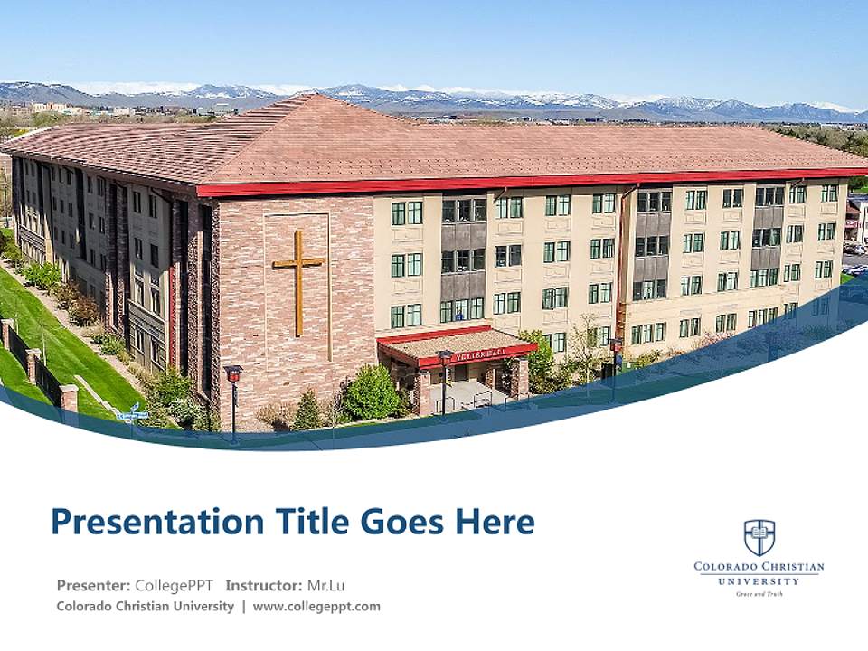 Colorado Christian University Course/Courseware Creation PPT Template4:3 ratio PPT effect preview image5