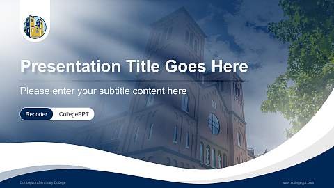 Conception Seminary College Lecture Sharing and Networking Event PPT Template