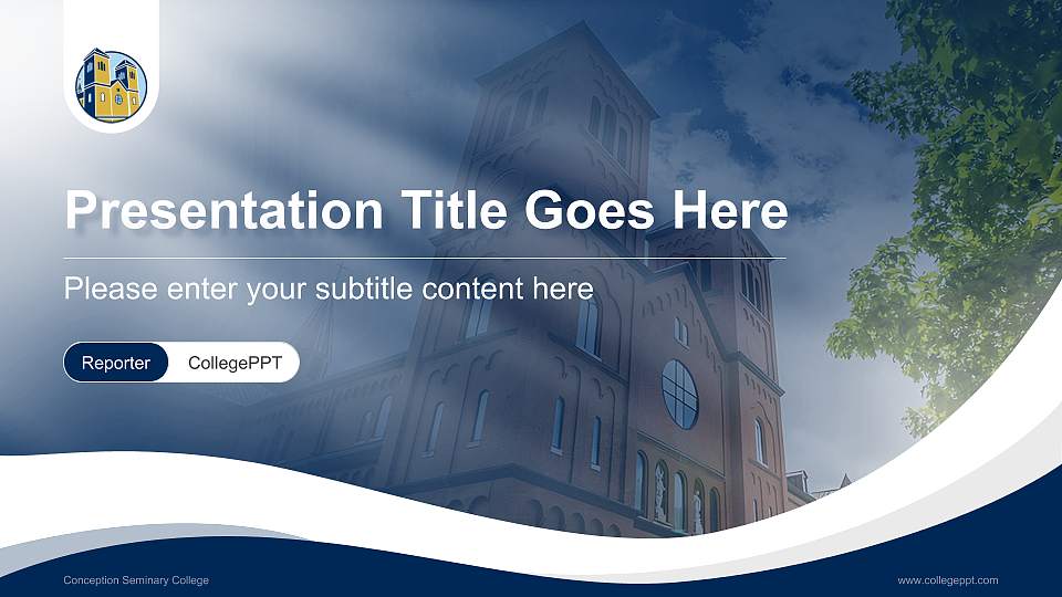Conception Seminary College Lecture Sharing and Networking Event PPT Template16:9 ratio PPT effect preview image