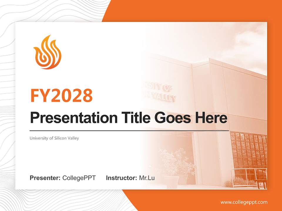 University of Silicon Valley Academic Presentation/Research Findings Report PPT Template4:3 ratio PPT effect preview image5