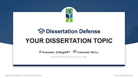 Columbia Theological Seminary Graduation Thesis Defense PPT Template
