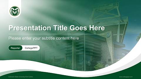 Colorado State University-Fort Collins Lecture Sharing and Networking Event PPT Template