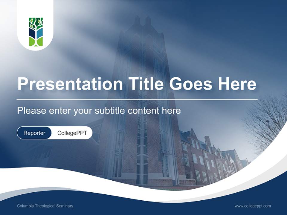 Columbia Theological Seminary Lecture Sharing and Networking Event PPT Template4:3 ratio PPT effect preview image4