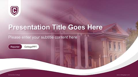 Concordia College Lecture Sharing and Networking Event PPT Template