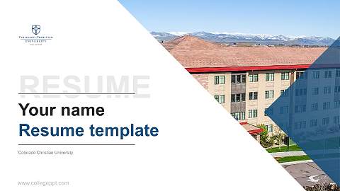 Colorado Christian University Resume PPT Template