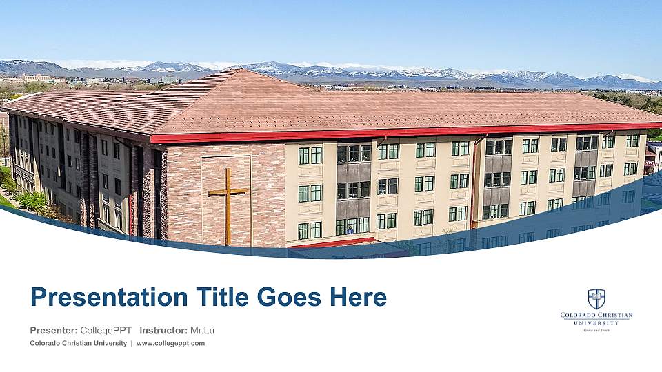 Colorado Christian University Course/Courseware Creation PPT Template16:9 ratio PPT effect preview image