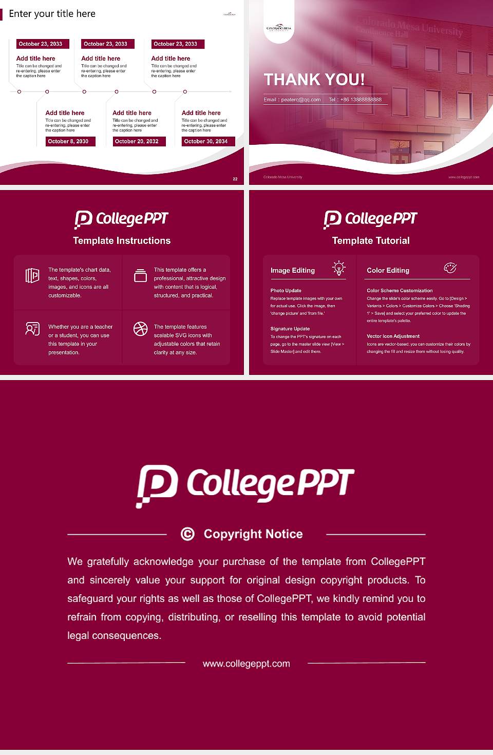 Colorado Mesa University Lecture Sharing and Networking Event PPT Template4:3 ratio PPT effect preview image4