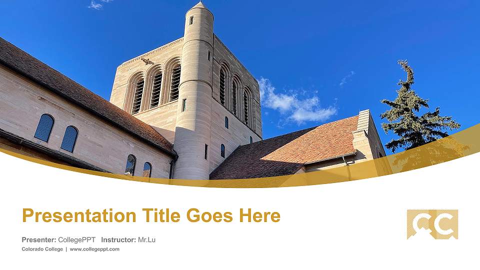 Colorado College Course/Courseware Creation PPT Template16:9 ratio PPT effect preview image