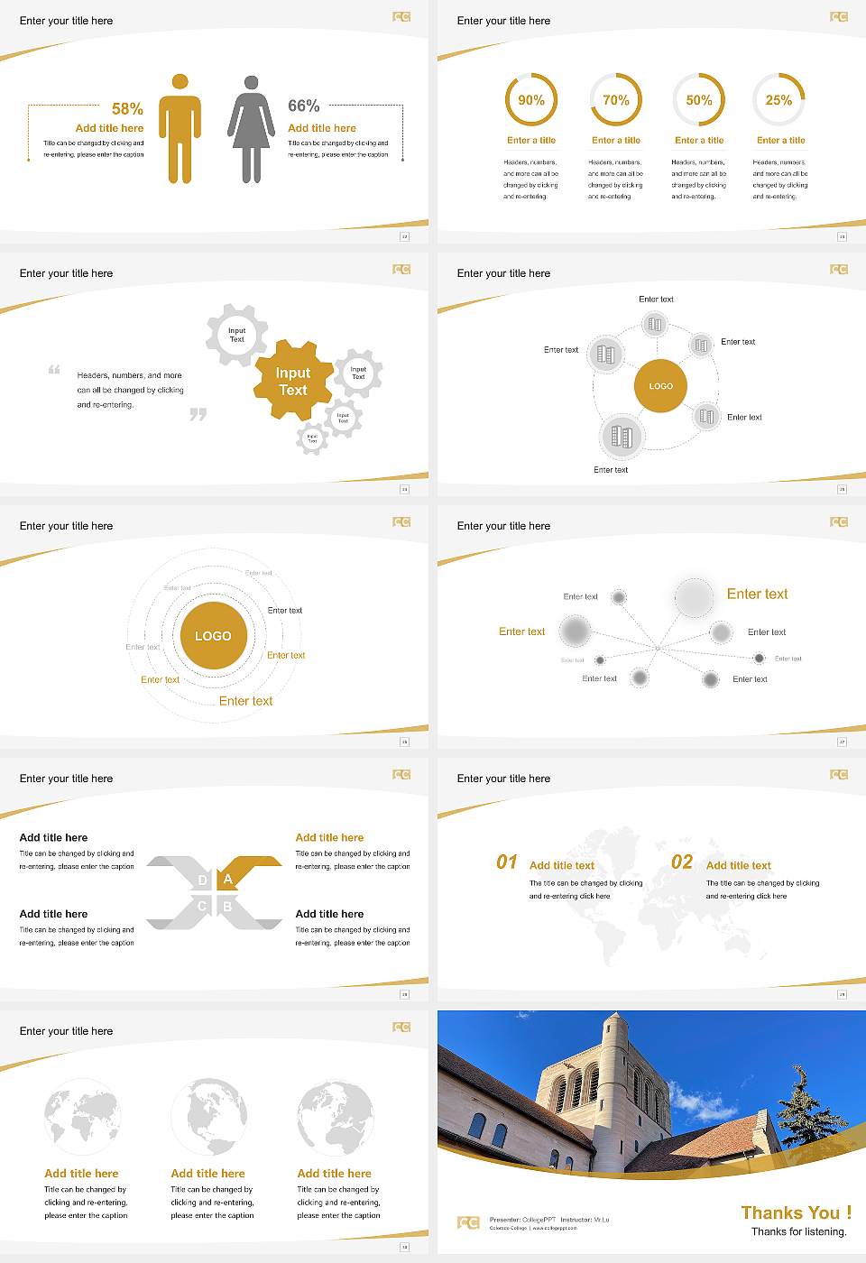 Colorado College Course/Courseware Creation PPT Template16:9 ratio PPT effect preview image4
