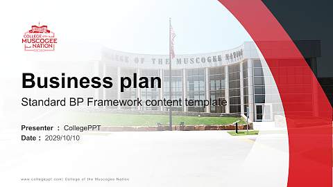 College of the Muscogee Nation Competition/Entrepreneurship Contest PPT Template