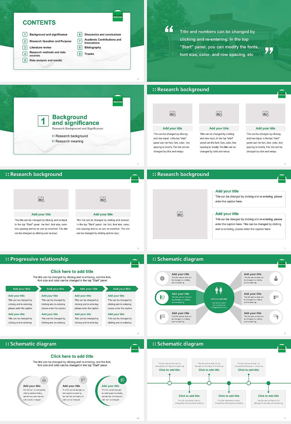 College Unbound Graduation Thesis Defense PPT Template16:9 ratio PPT effect preview image2