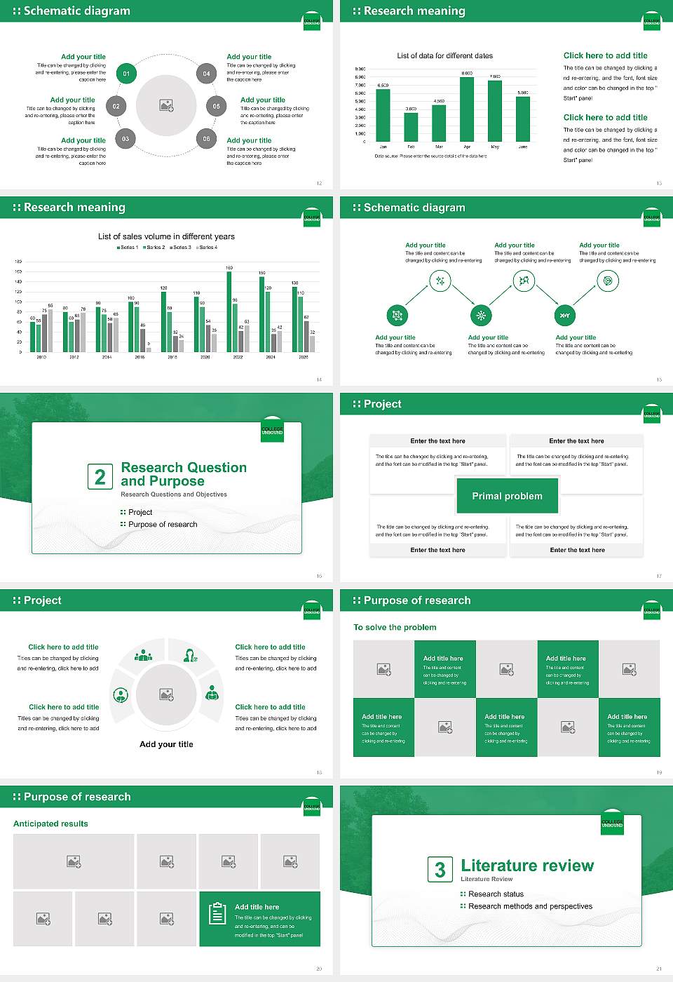 College Unbound Graduation Thesis Defense PPT Template16:9 ratio PPT effect preview image3