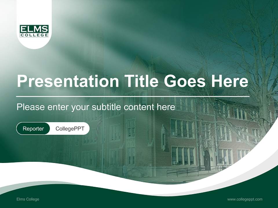 Elms College Lecture Sharing and Networking Event PPT Template4:3 ratio PPT effect preview image4