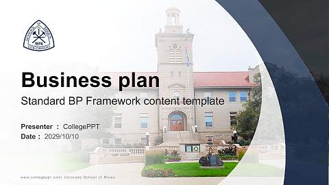 Colorado School of Mines Competition/Entrepreneurship Contest PPT Template