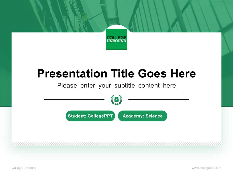 College Unbound National Scholarship Defense PPT Template4:3 ratio PPT effect preview image4