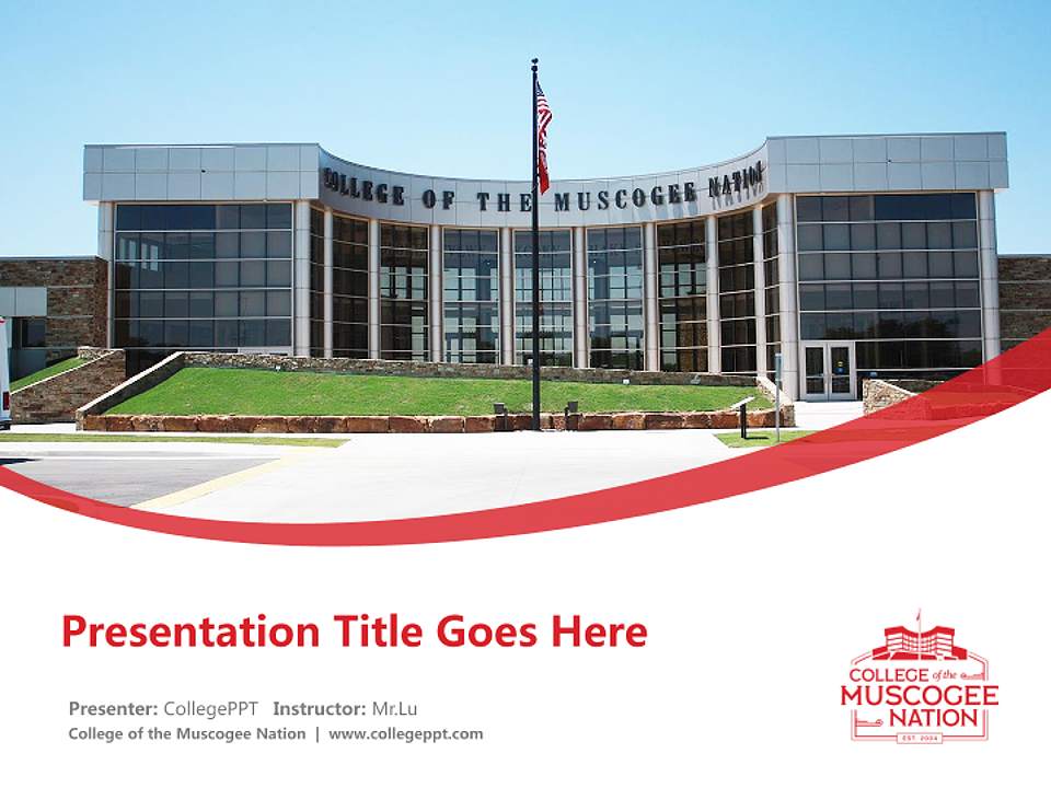 College of the Muscogee Nation Course/Courseware Creation PPT Template4:3 ratio PPT effect preview image5
