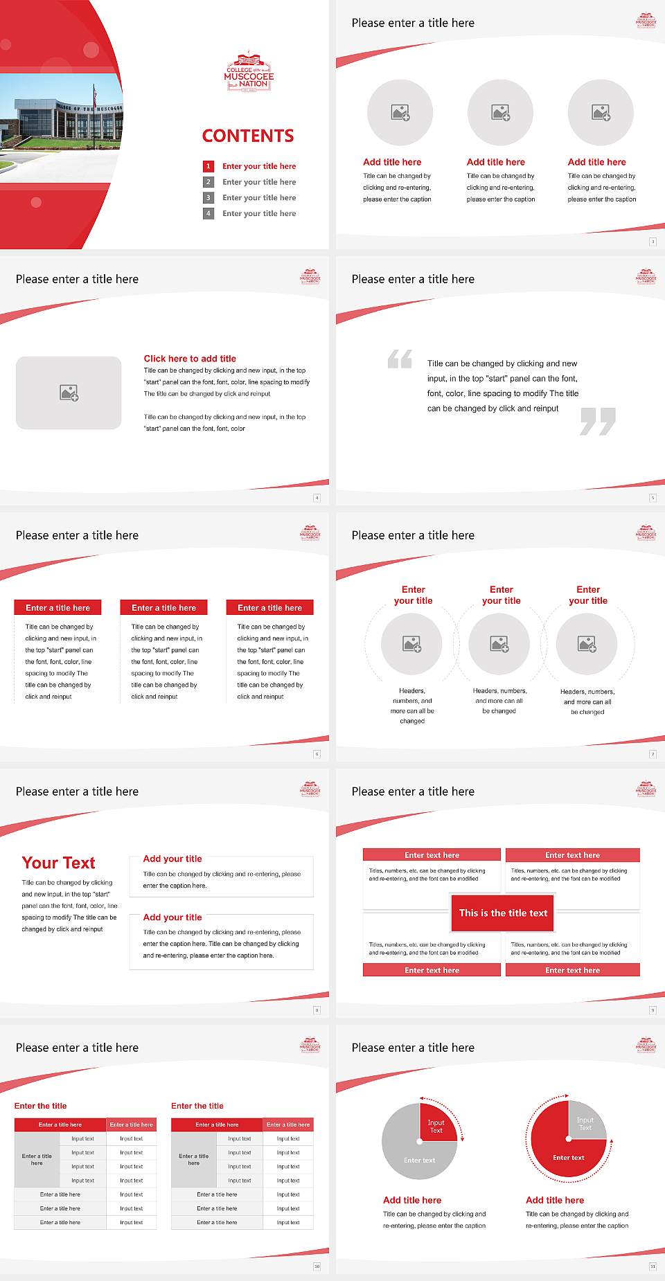 College of the Muscogee Nation Course/Courseware Creation PPT Template4:3 ratio PPT effect preview image2