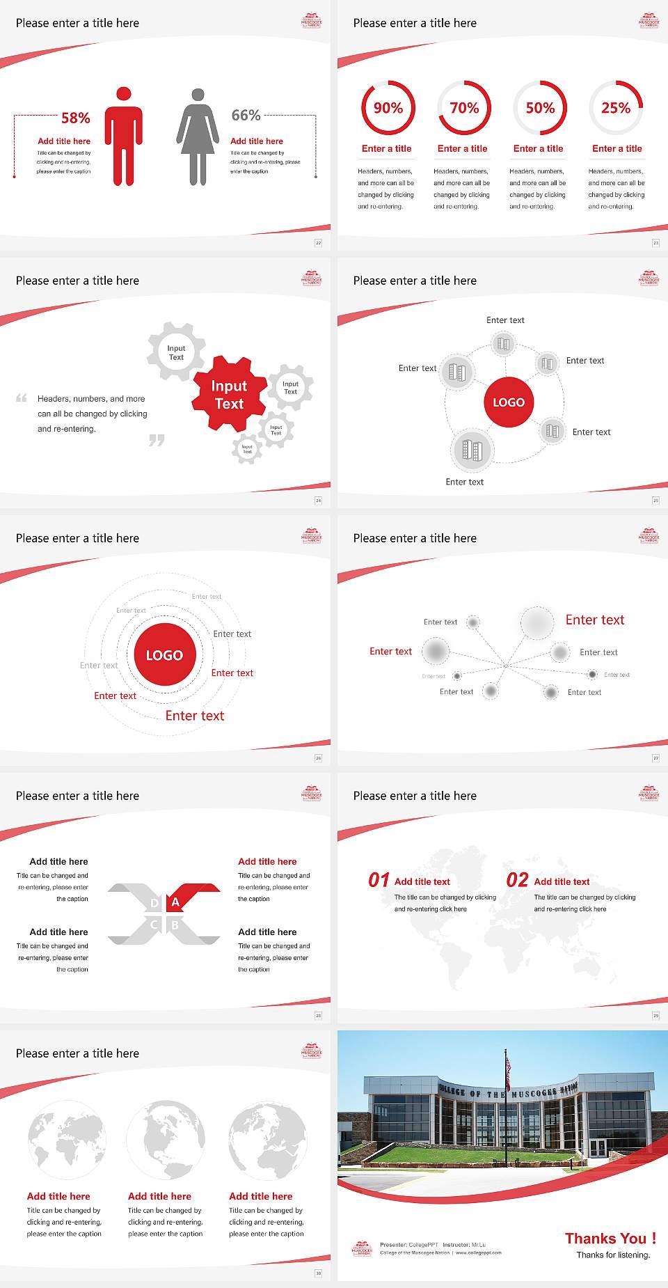College of the Muscogee Nation Course/Courseware Creation PPT Template4:3 ratio PPT effect preview image4