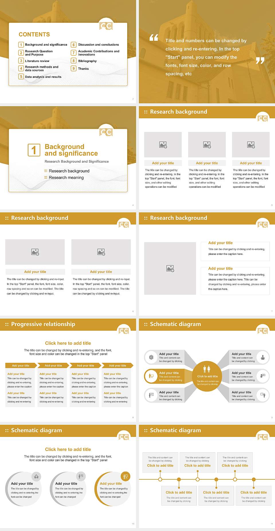 Colorado College Graduation Thesis Defense PPT Template4:3 ratio PPT effect preview image2