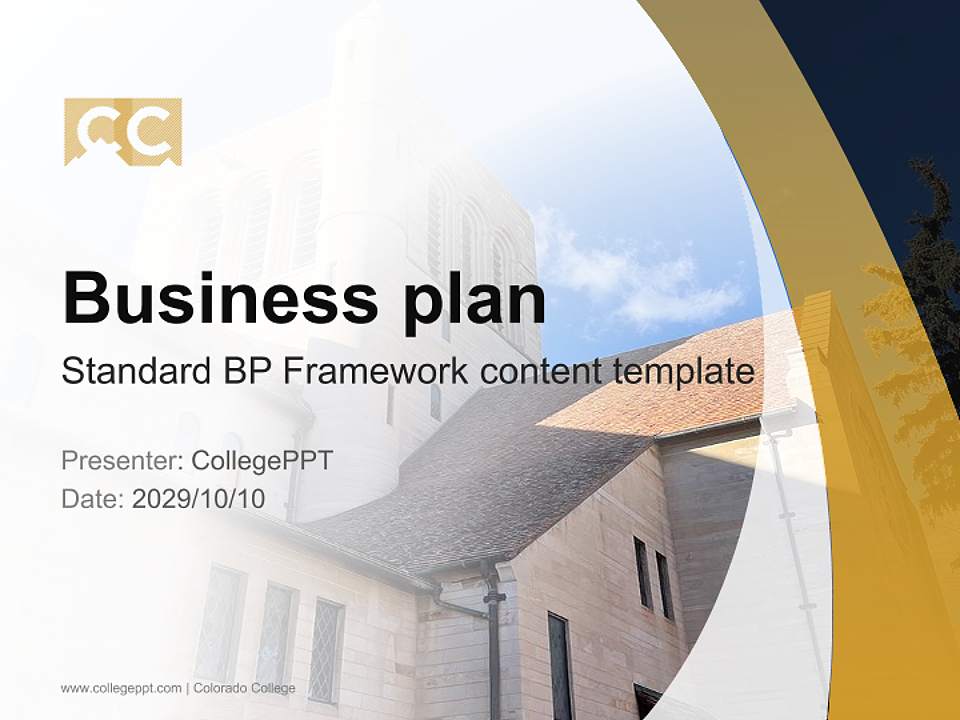Colorado College Competition/Entrepreneurship Contest PPT Template4:3 ratio PPT effect preview image9