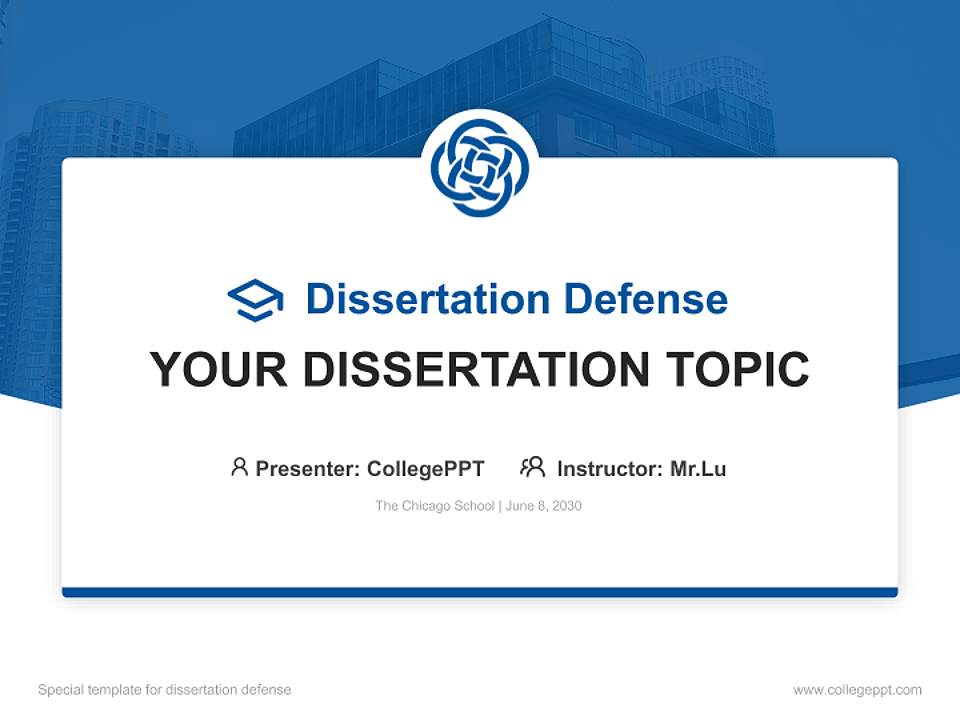 The Chicago School Graduation Thesis Defense PPT Template4:3 ratio PPT effect preview image7
