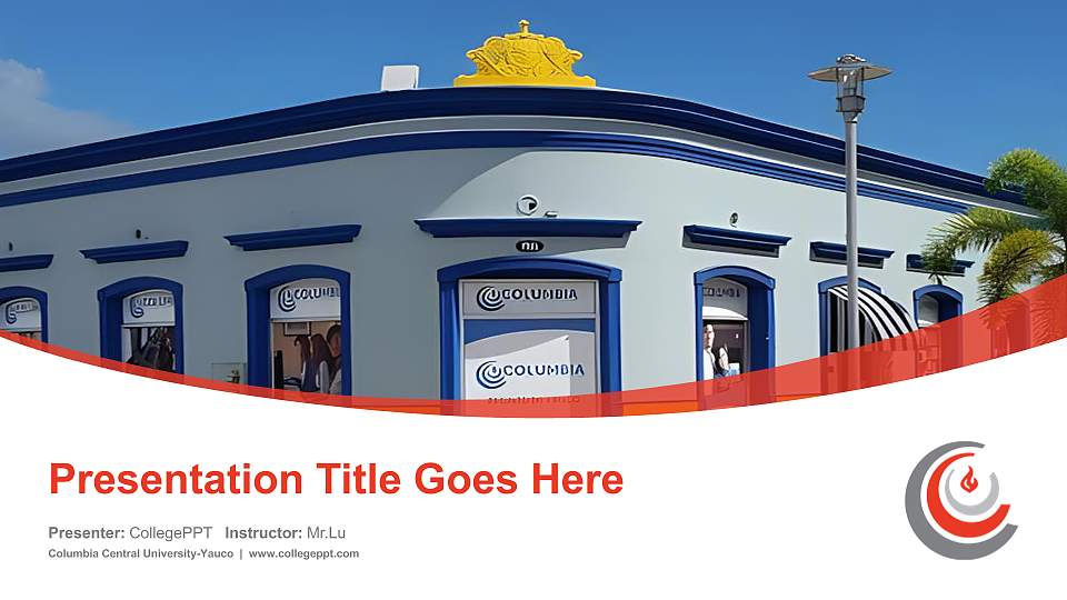 Columbia Central University-Yauco Course/Courseware Creation PPT Template16:9 ratio PPT effect preview image