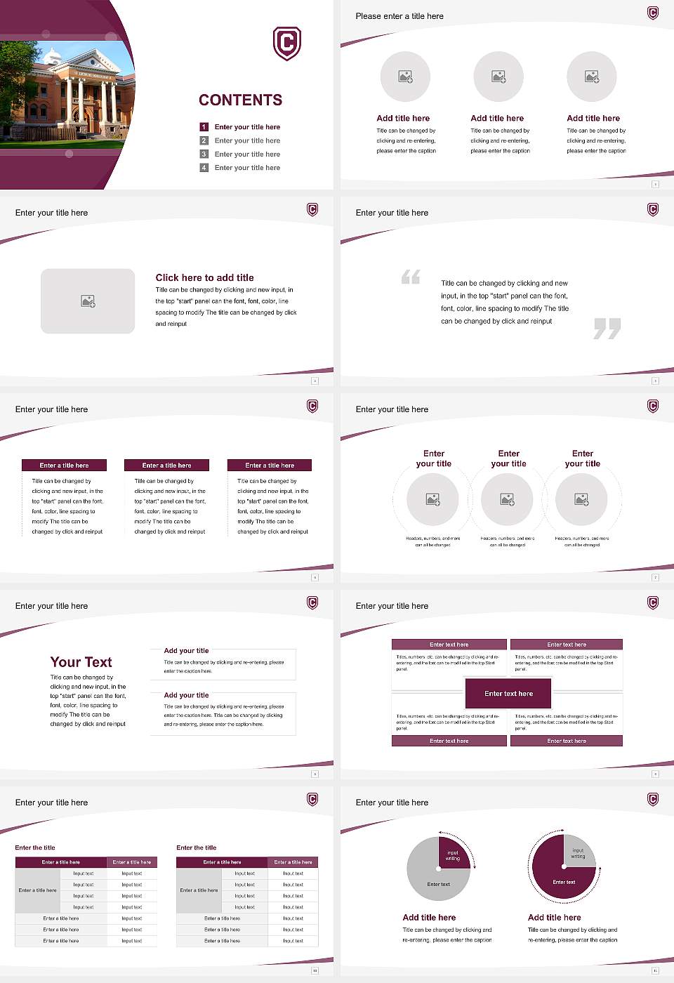Concordia College Course/Courseware Creation PPT Template16:9 ratio PPT effect preview image2