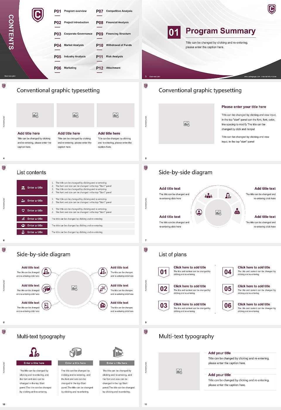 Concordia College Competition/Entrepreneurship Contest PPT Template16:9 ratio PPT effect preview image2
