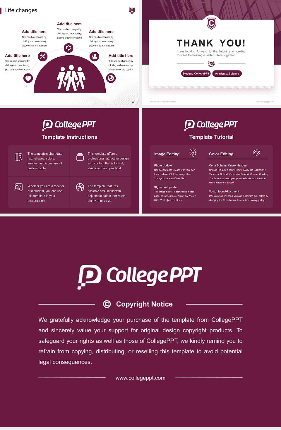 Concordia College at Moorhead National Scholarship Defense PPT Template4:3 ratio PPT effect preview image4