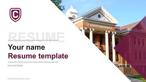 Concordia College Resume PPT Template