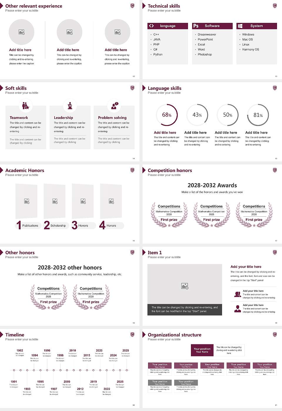Concordia College Resume PPT Template16:9 ratio PPT effect preview image3