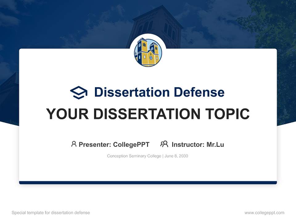 Conception Seminary College Graduation Thesis Defense PPT Template4:3 ratio PPT effect preview image7