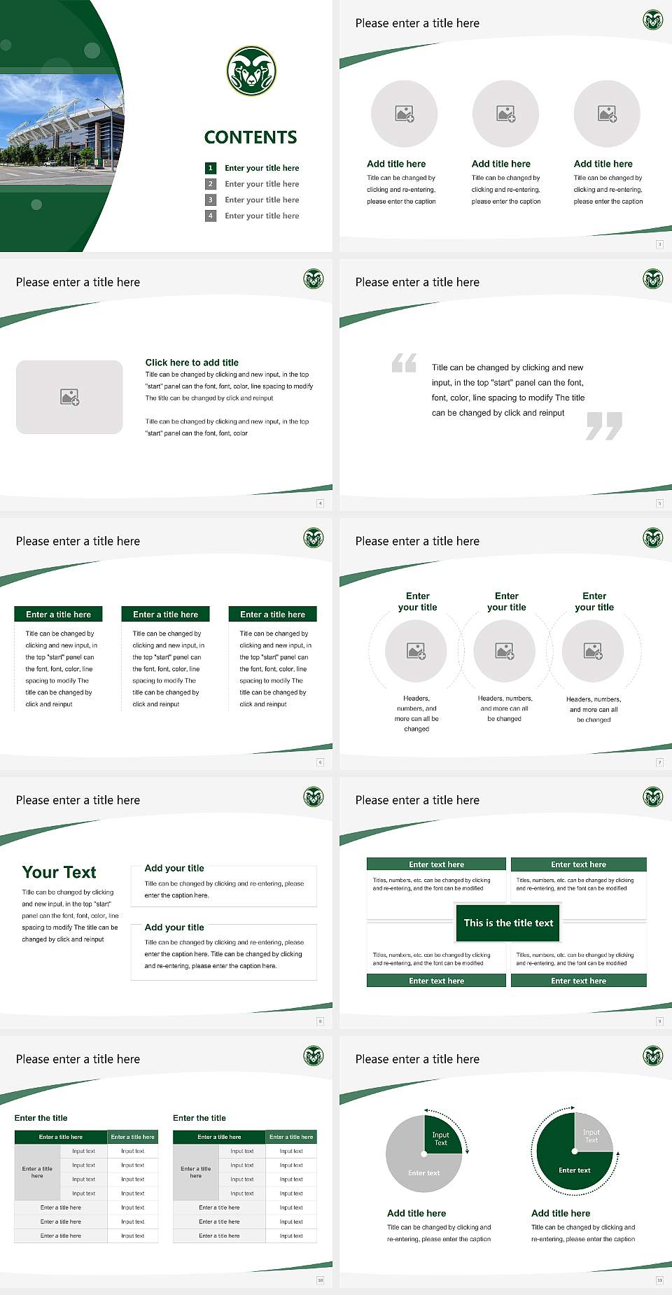 Colorado State University-Fort Collins Course/Courseware Creation PPT Template4:3 ratio PPT effect preview image2