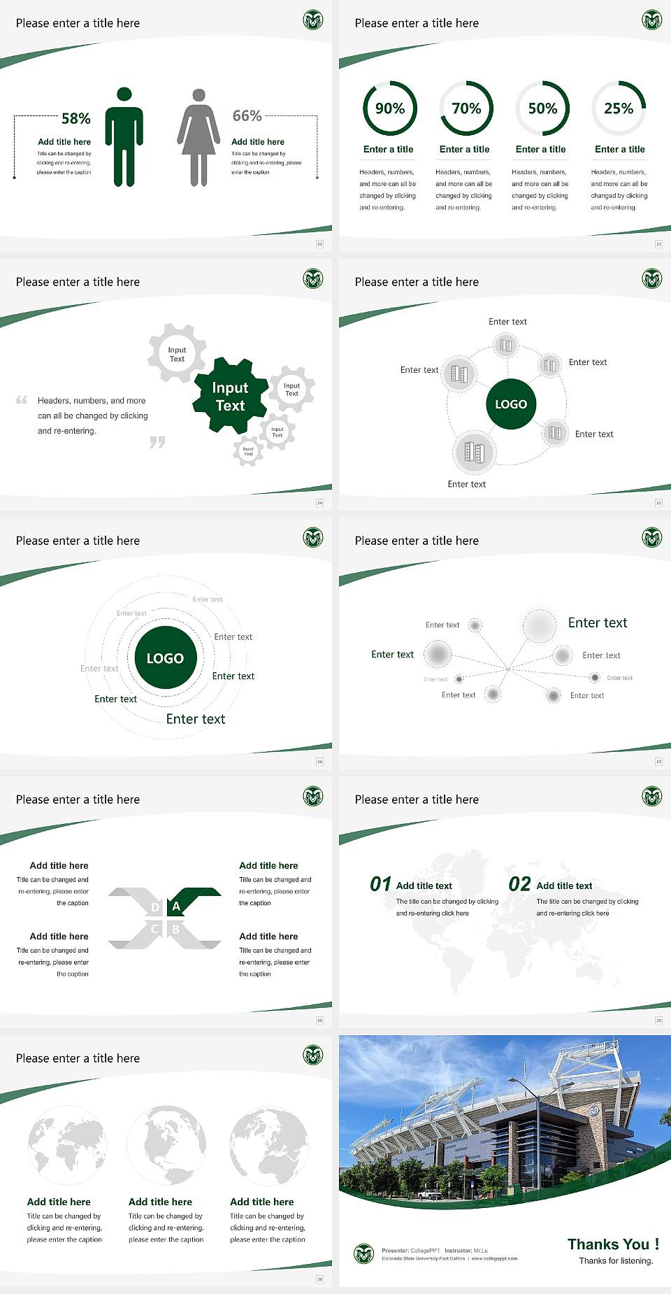 Colorado State University-Fort Collins Course/Courseware Creation PPT Template4:3 ratio PPT effect preview image4