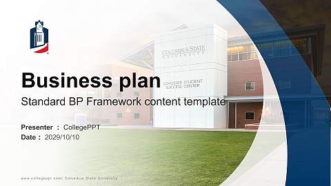 Columbus State University Competition/Entrepreneurship Contest PPT Template