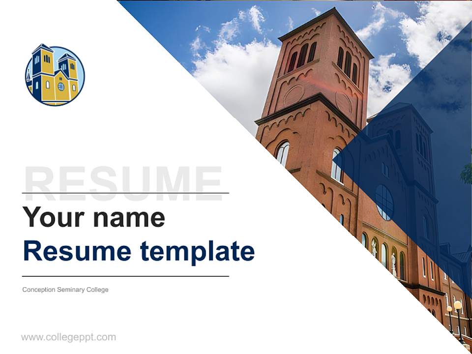 Conception Seminary College Resume PPT Template4:3 ratio PPT effect preview image5