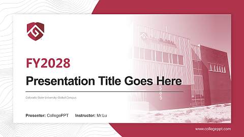 Colorado State University-Global Campus Academic Presentation/Research Findings Report PPT Template