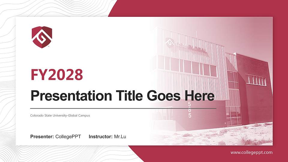 Colorado State University-Global Campus Academic Presentation/Research Findings Report PPT Template16:9 ratio PPT effect preview image