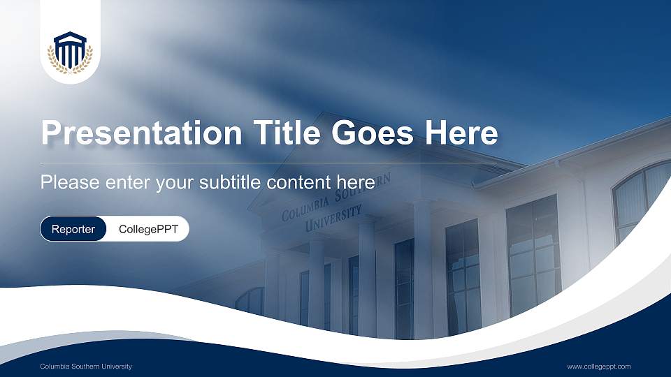 Columbia Southern University Lecture Sharing and Networking Event PPT Template16:9 ratio PPT effect preview image