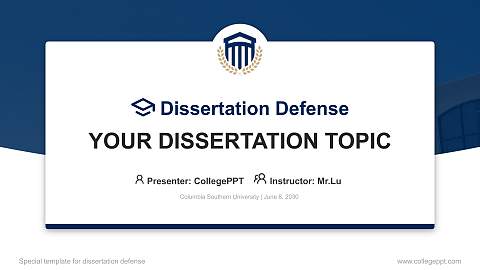 Columbia Southern University Graduation Thesis Defense PPT Template