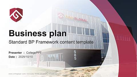 Colorado State University-Global Campus Competition/Entrepreneurship Contest PPT Template