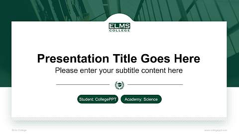 Elms College National Scholarship Defense PPT Template